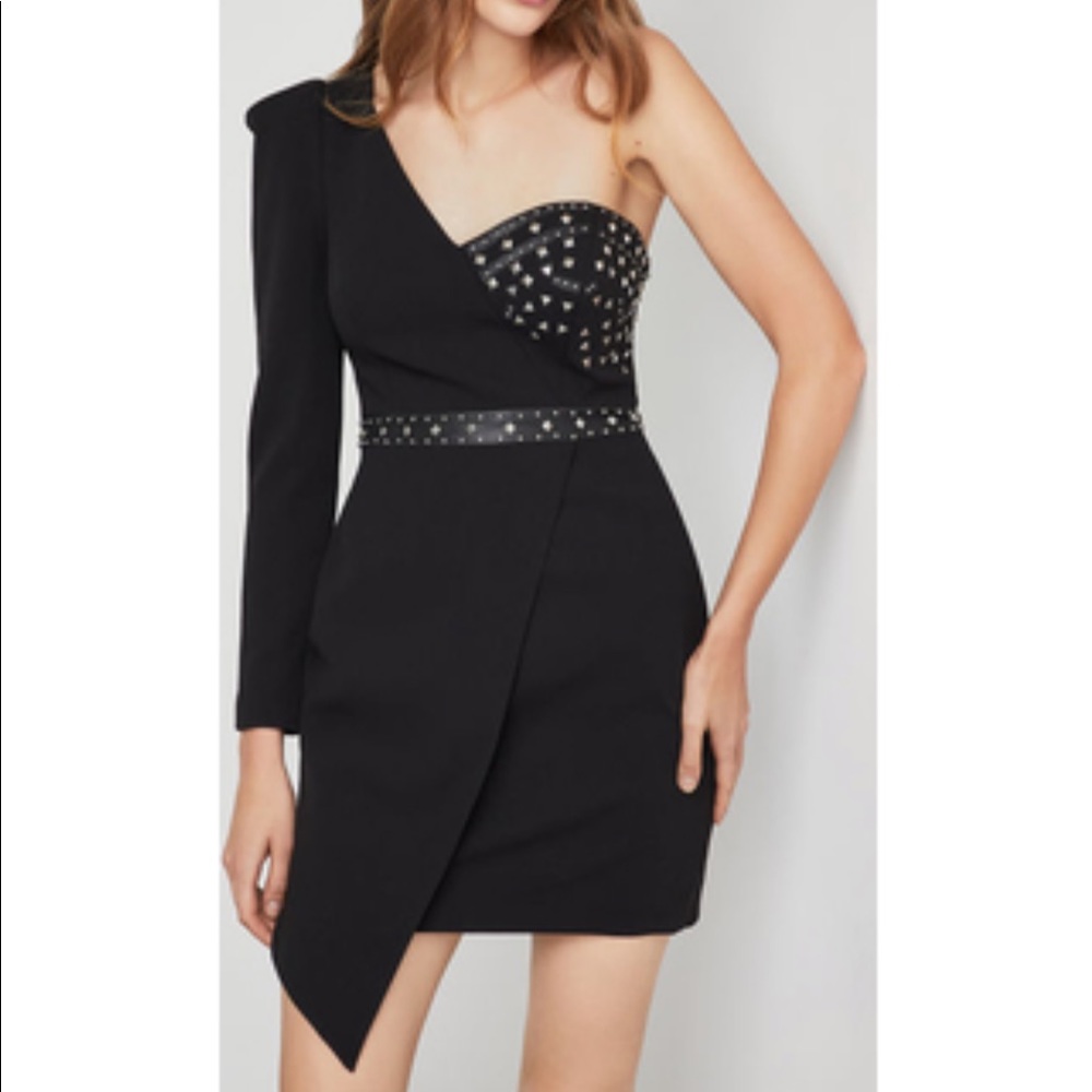 BCBGMAXAZRIA Asymmetrical One Shoulder Dress Sz 0